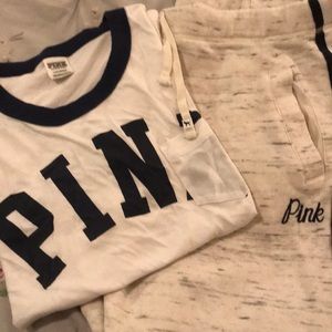 Victoria’s Secret PINK long sweat with tee set